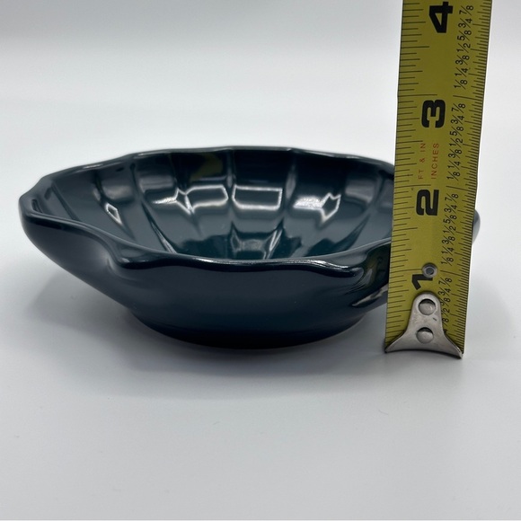 Pfaltzgraff Sea Shell Soap Dish Trinket Dish Key Tray Hunter Green 5 1/2 x 5" - Picture 8 of 8